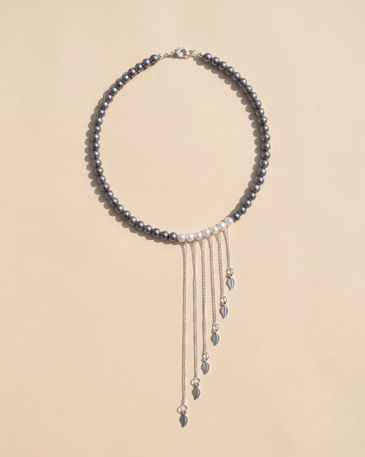 Silver Rainfall Choker, another view